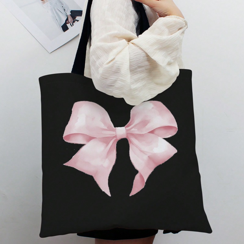 Canvas Tote Designer - ROMWE Kawaii Yay Desen Kanvas Omuz