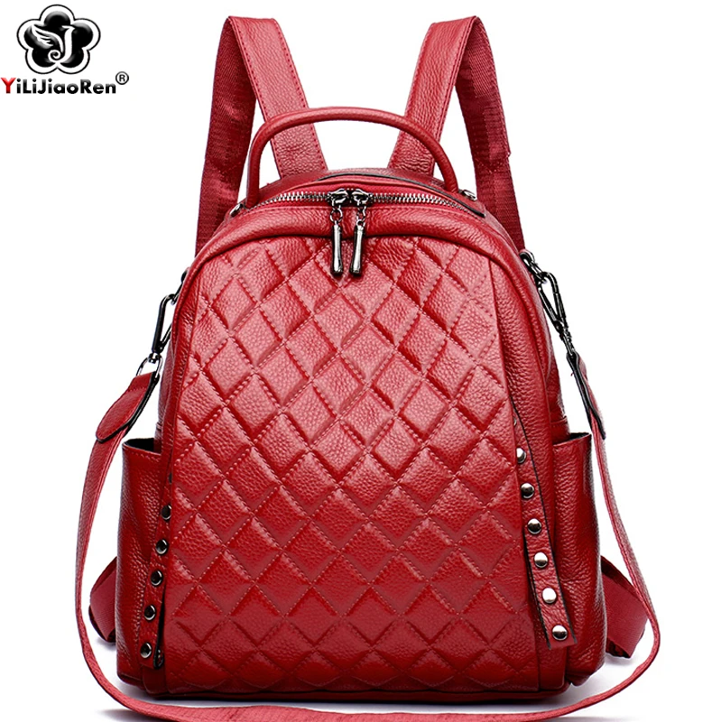 Luxury Bags Girls - Hakiki Deri Sırt Çantası Kadın omuzdan