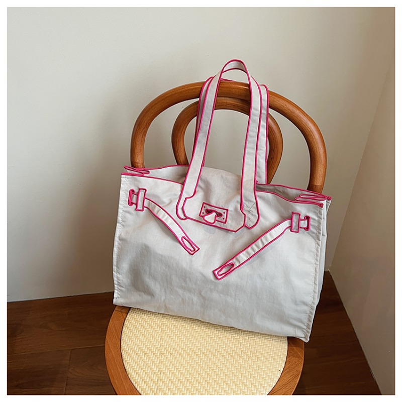 Canvas Tote Designer - Komik Tasarımlı Hafif Naylon Omuz Çantası