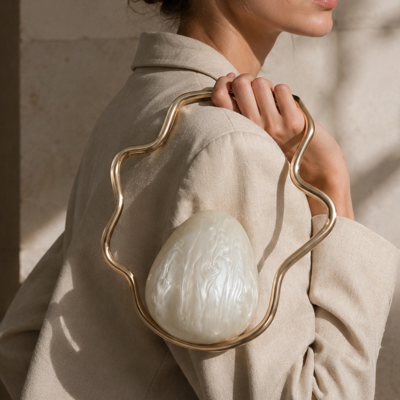 Luxury Bag Collection - Kadınlar için mini akrilik yumurta çanta,