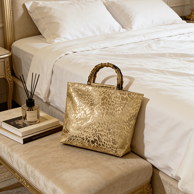 Luxury Bag Collection - Kadınlar için hafif lüks metalik altın