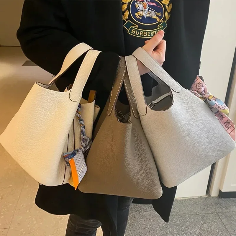Luxury Bags Office - 2023 Yeni Kontrast Renk Dana Derisi