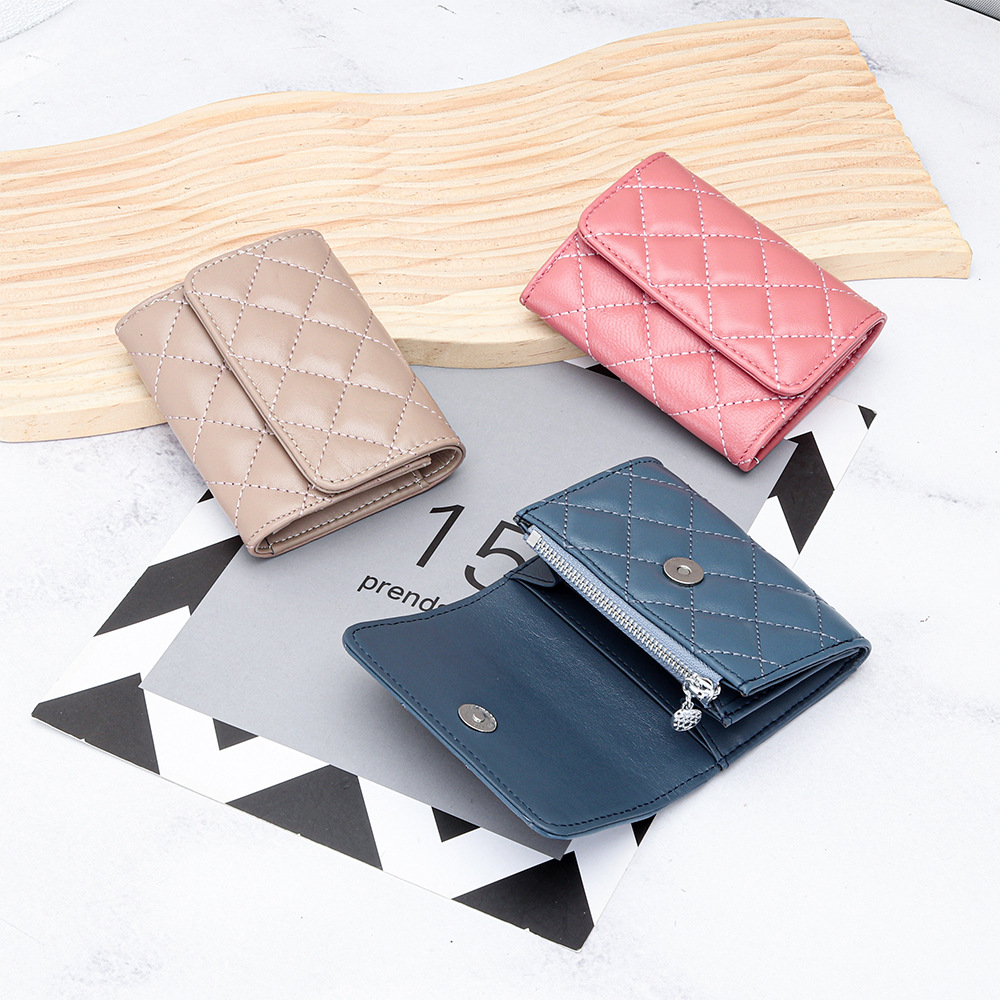 Luxury Bags Brand Names - Koyun derisi kapitone kart tutucu kadın