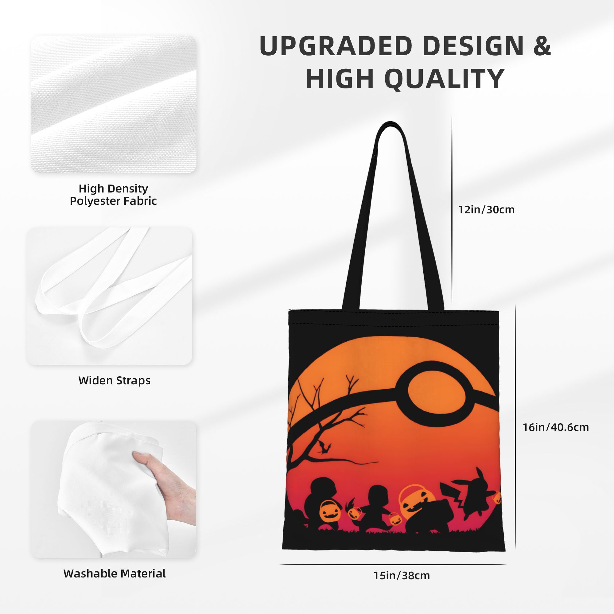 1PC Büyük Kapasiteli Electrowe - Canvas Tote Designer incelemesi ve fiyatı