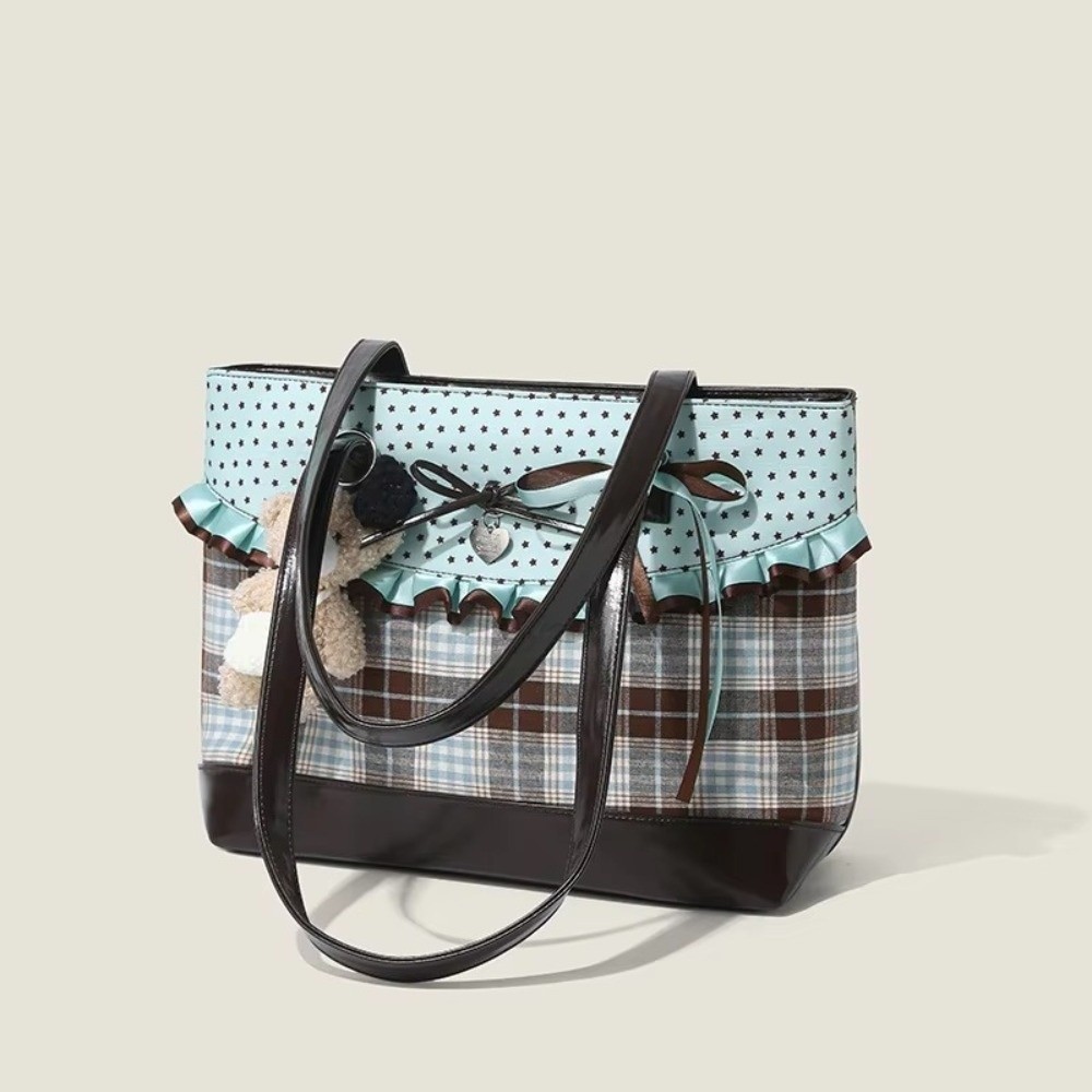 Nane Yeşili Kanvas Çanta Ekose - Canvas Tote Designer incelemesi ve fiyatı
